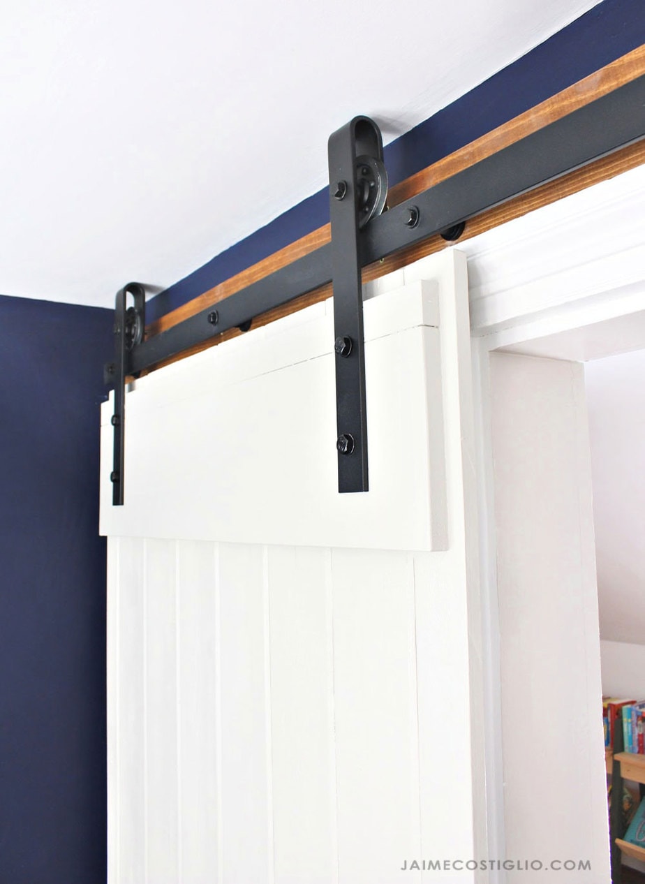 sliding barn door low ceiling clearance