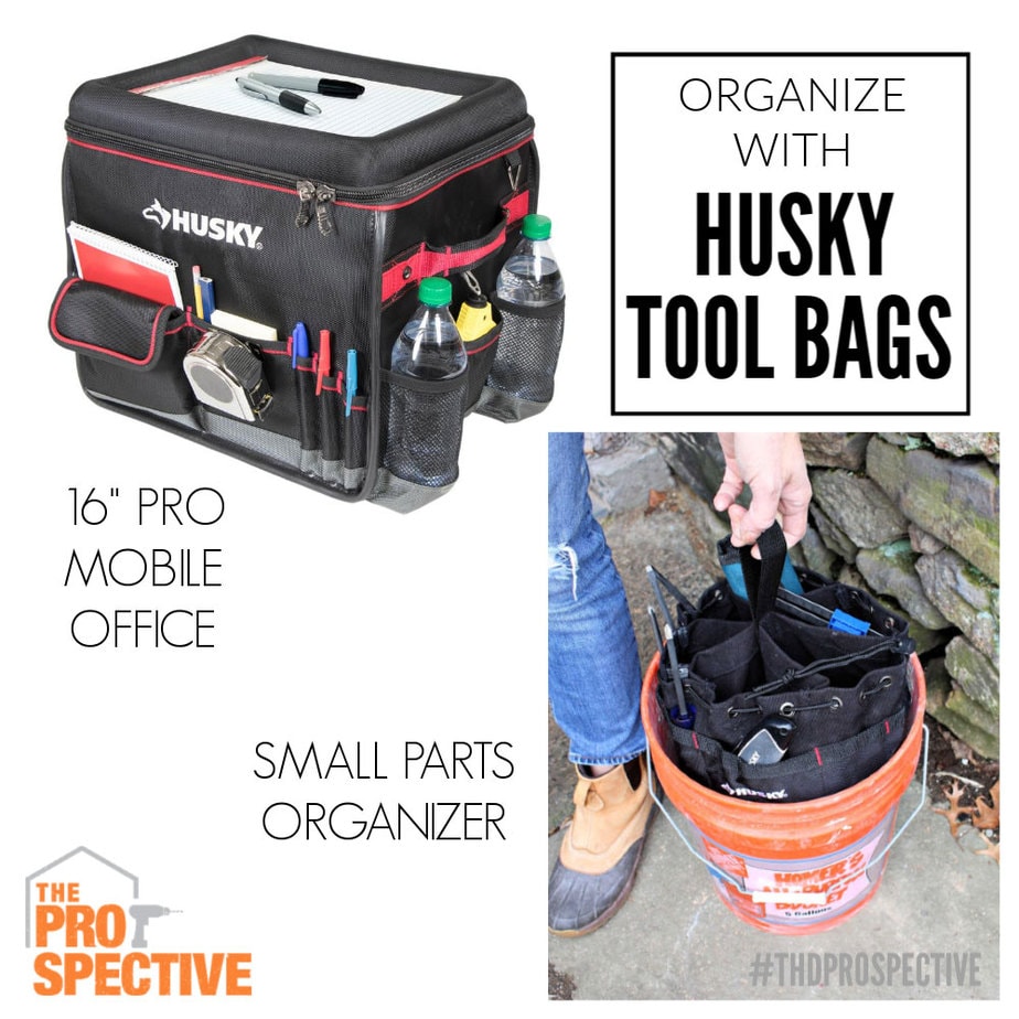 Tool Backpack Construction Home Auto Garage DIY Work Storage Tote Details about   Husky 16 in 