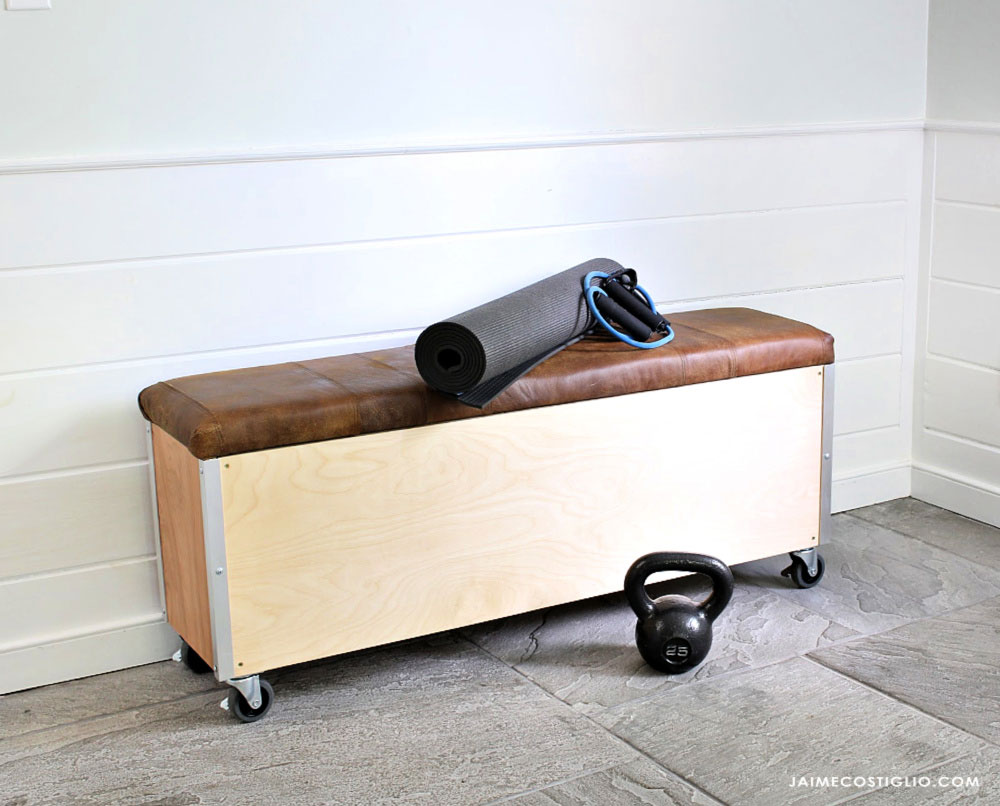 workout bench with storage