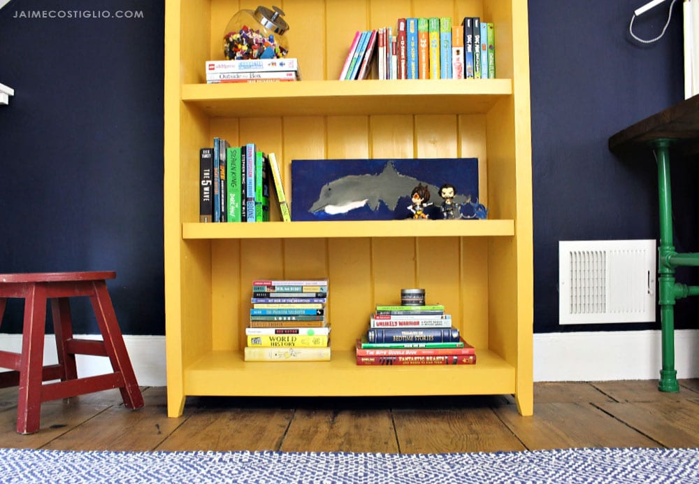 diy cottage style bookshelf