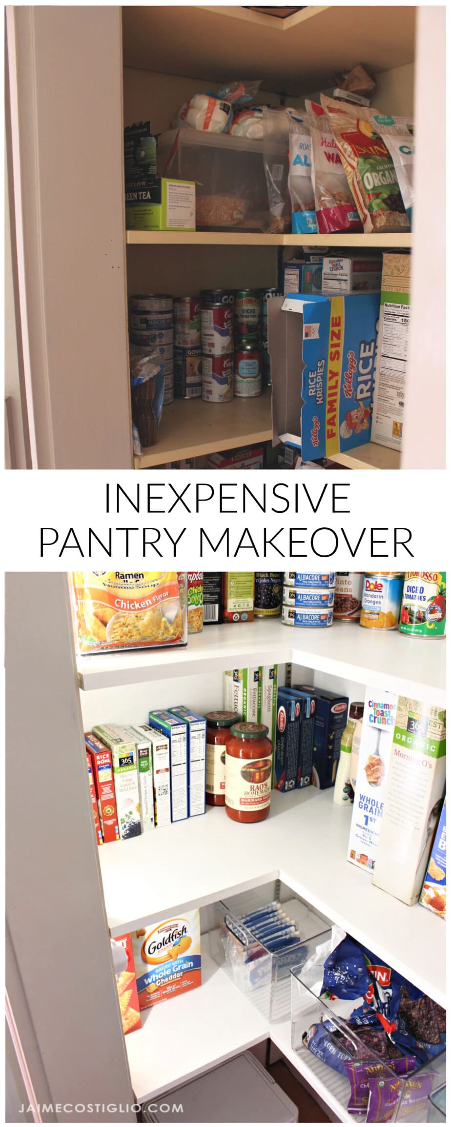 diy inexpensive pantry makeover
