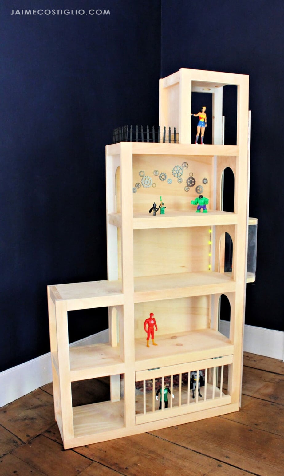 diy playhouse with five levels