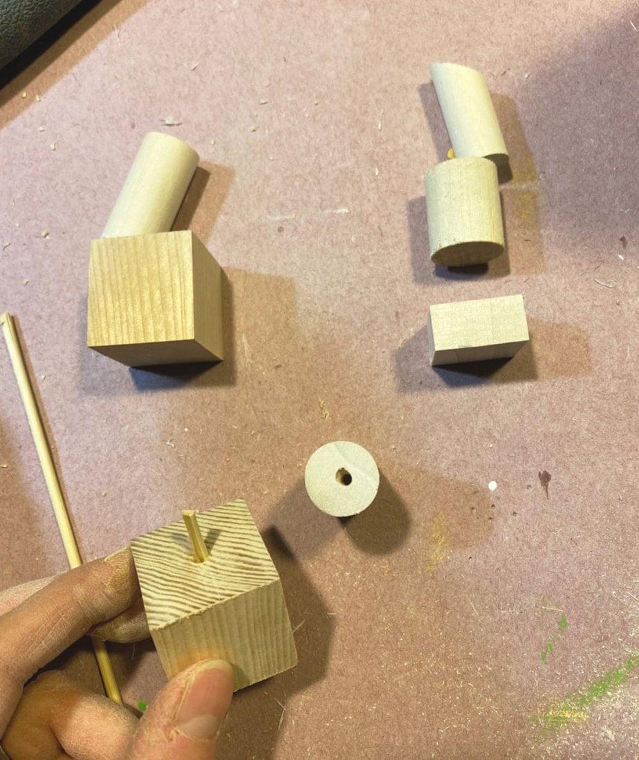 using skewers for dowel joinery