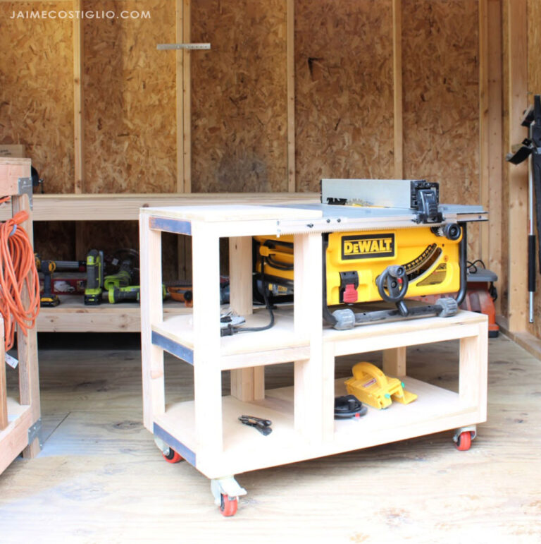 DIY Table Saw Cart Free Plans - Jaime Costiglio