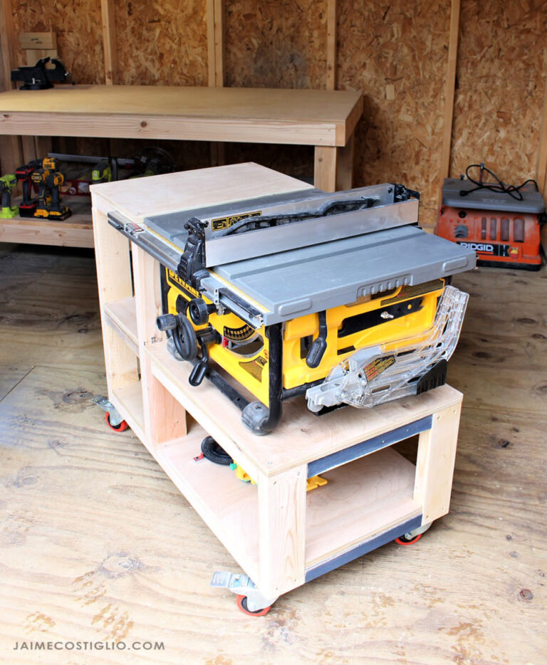 DIY Table Saw Cart Free Plans - Jaime Costiglio