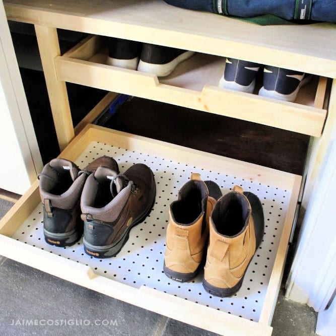 DIY Closet Shoe Trays - Jaime Costiglio
