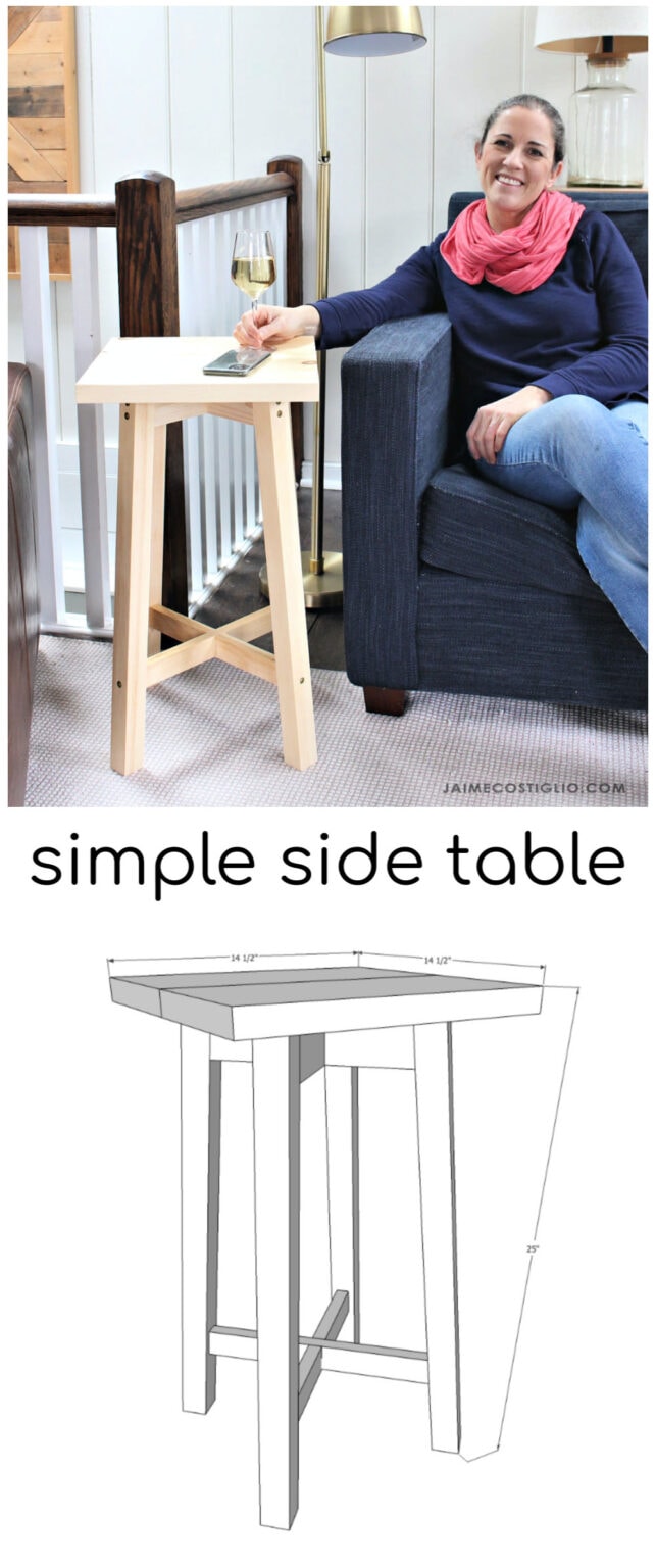 DIY Simple Side Table - Jaime Costiglio