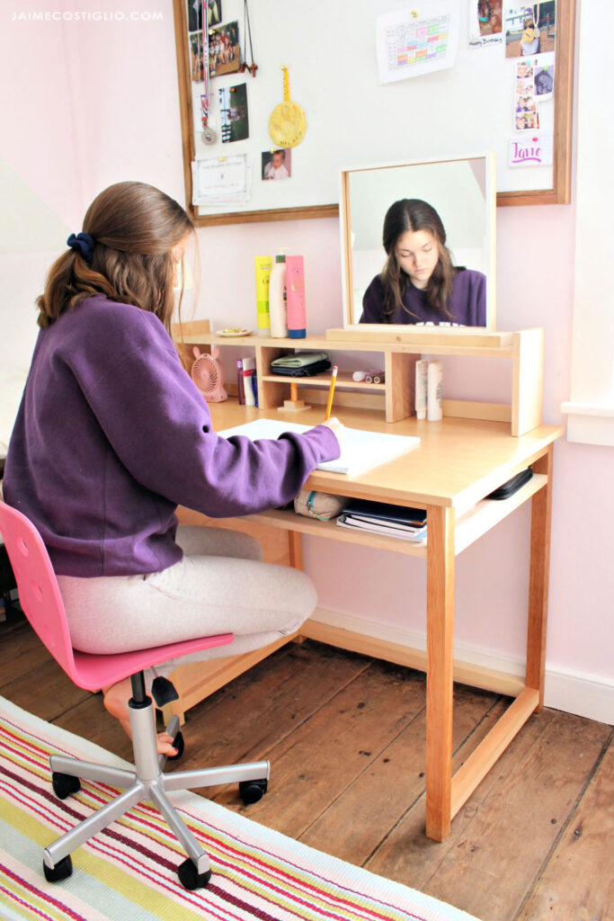 DIY Desk Topper Shelf Jaime Costiglio