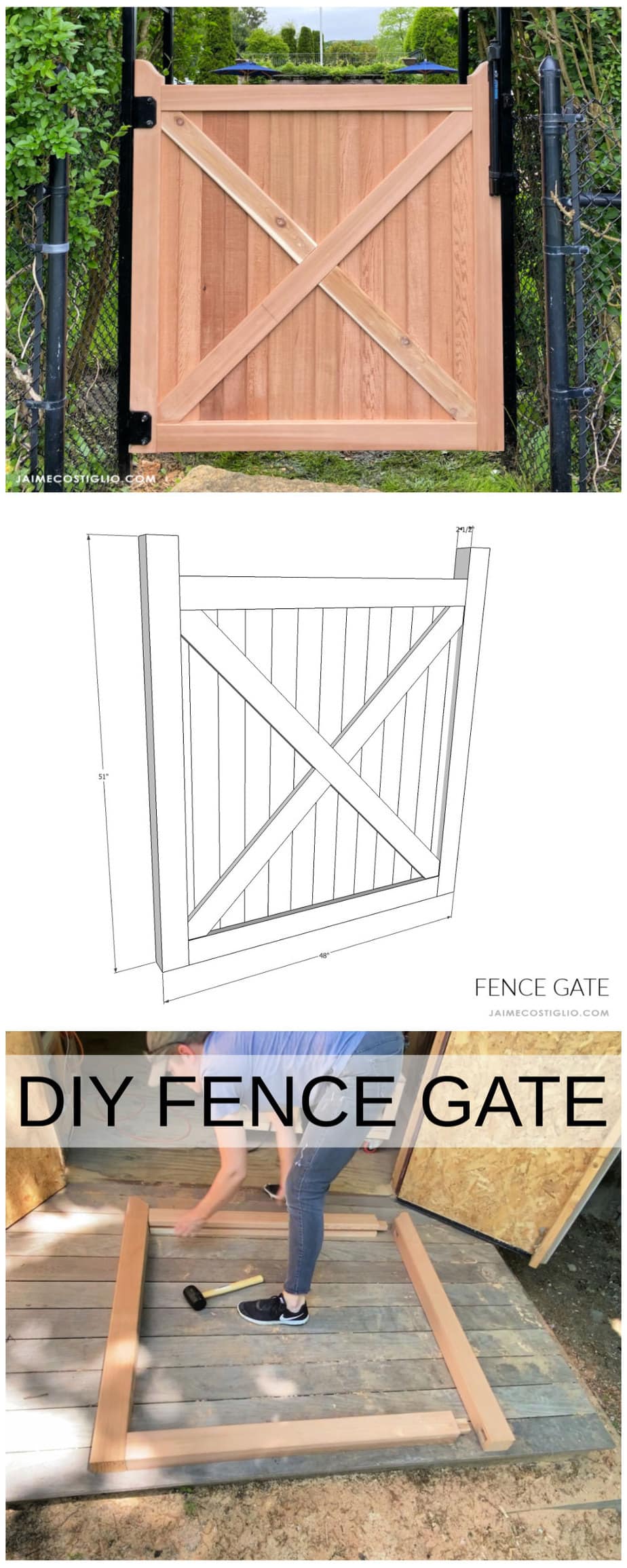 Cedar Fence Gate Plans Jaime Costiglio