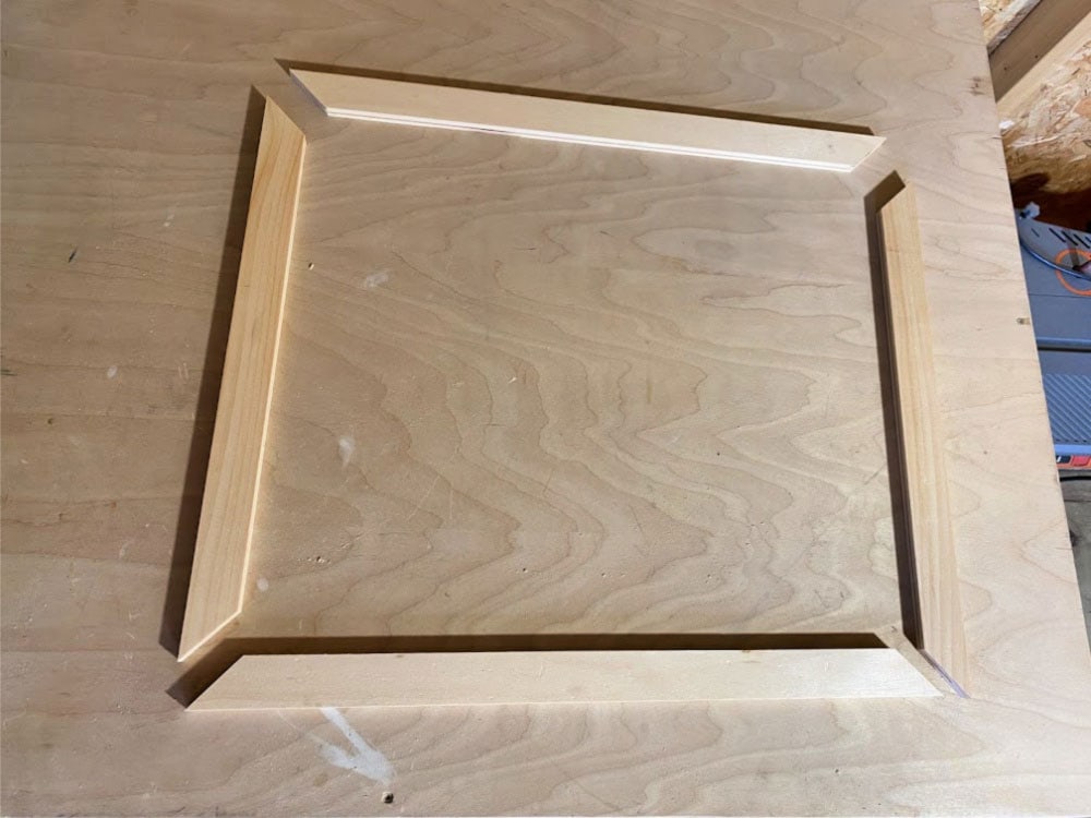 wood frame mitered corners