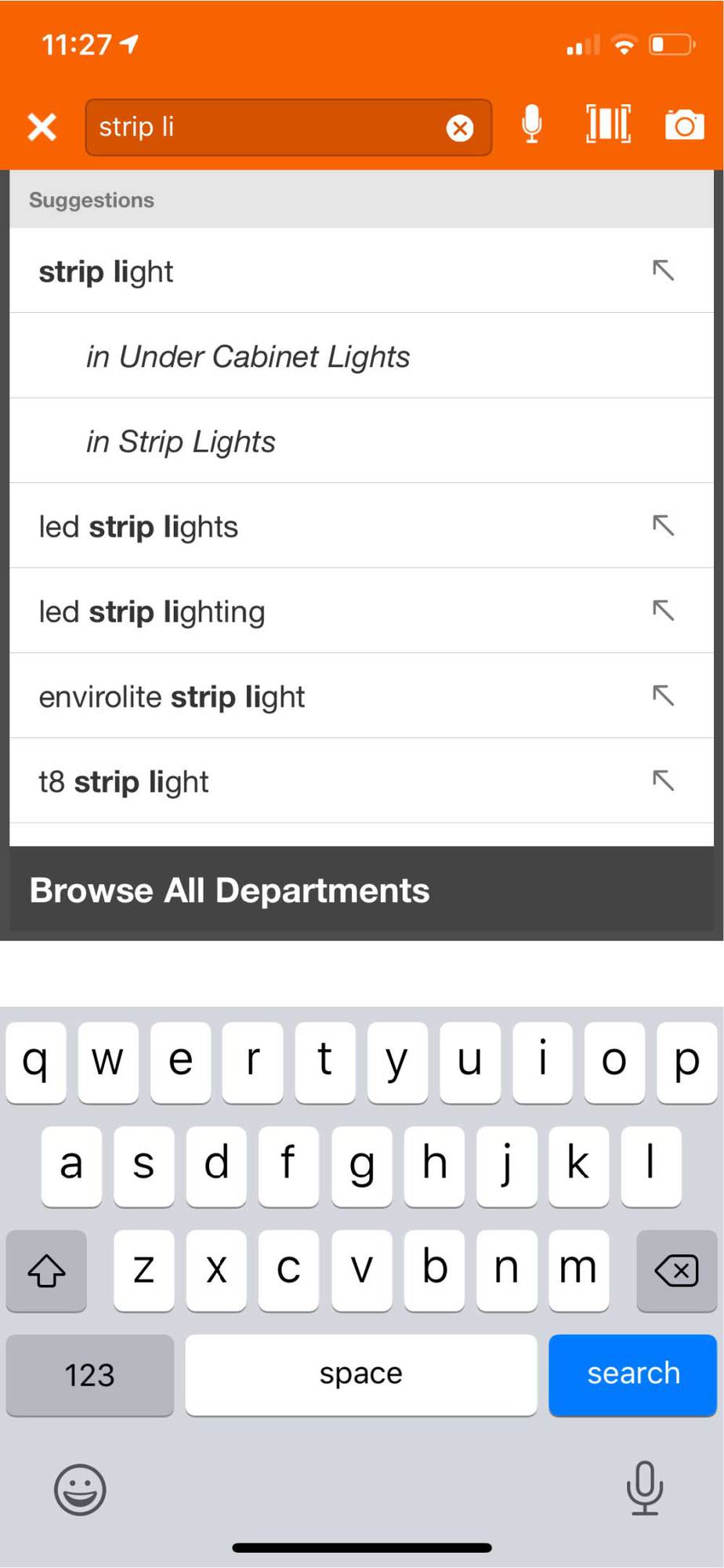 mobile app product search