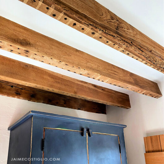 Ceiling Makeover: Exposed Wood Beams
