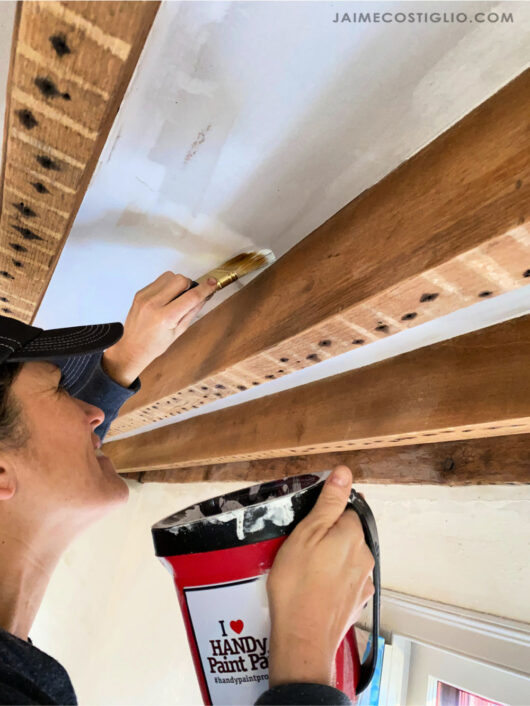 Ceiling Makeover: Exposed Wood Beams - Jaime Costiglio