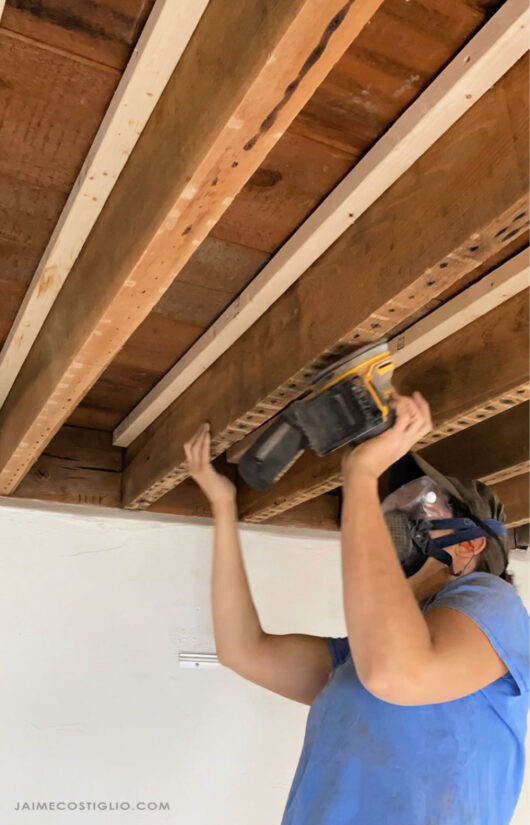 Ceiling Makeover: Exposed Wood Beams - Jaime Costiglio