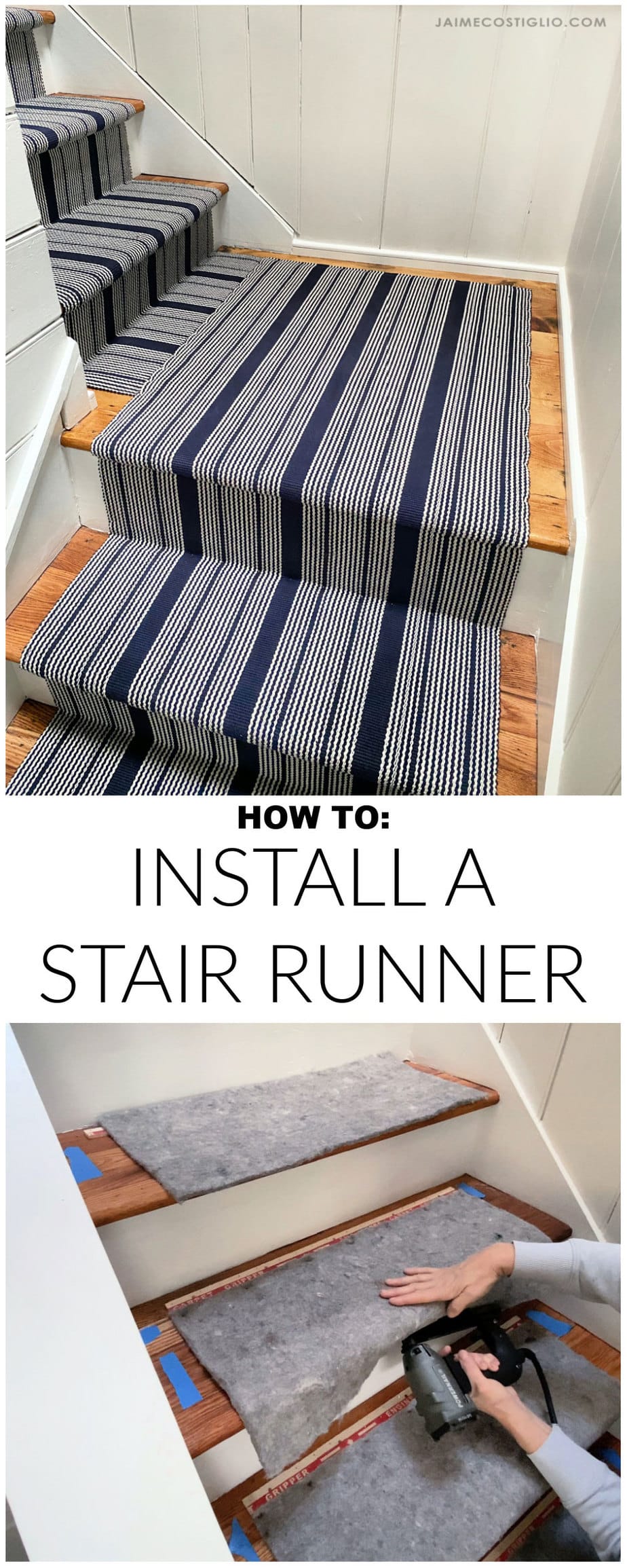 how to install a stair runner