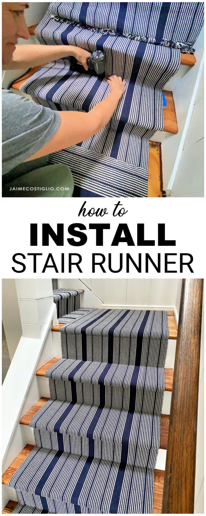 How to Install a Stair Runner - Jaime Costiglio