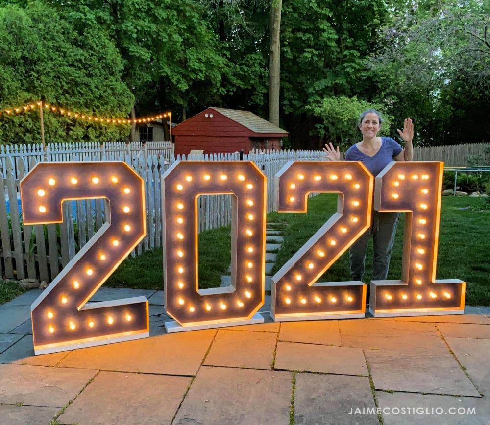 Marquee Number 1, imprsv DIY Marquee Light up Numbers Tutorial, Mosaic  Numbers with Lights 