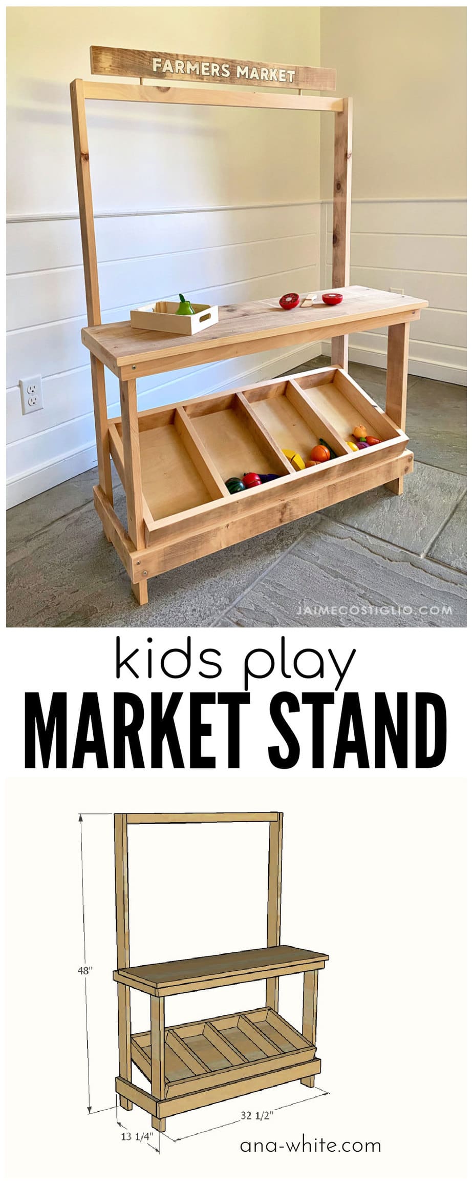 diy kids play market stand plans