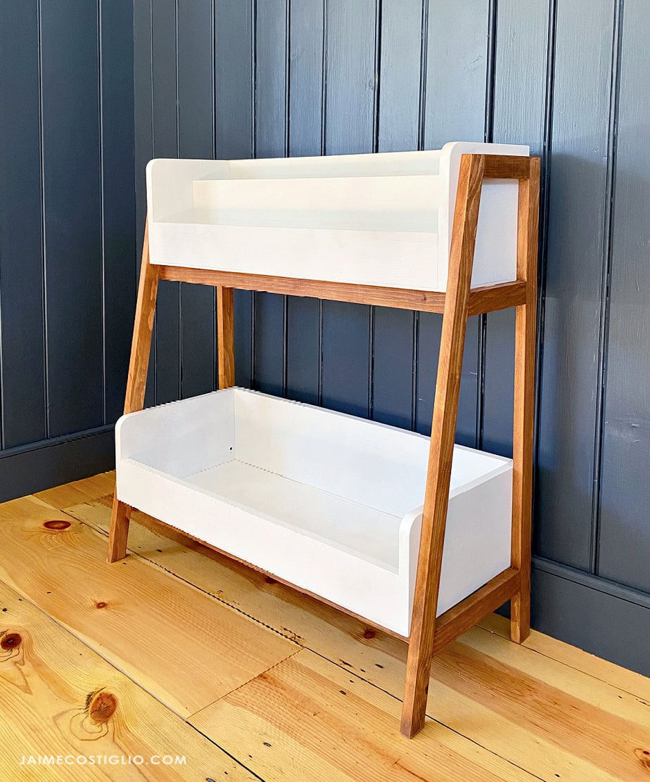 two tier book rack