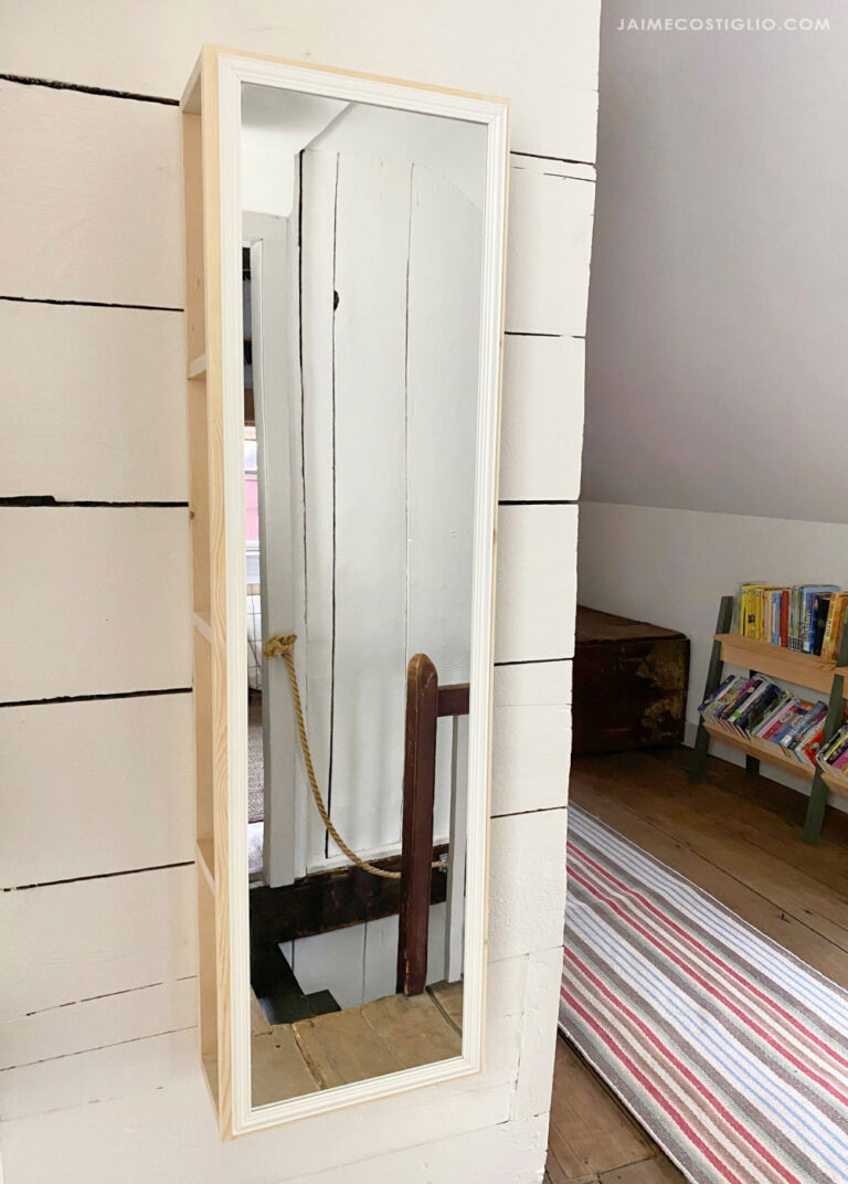 DIY Wall Mirror with Storage Jaime Costiglio
