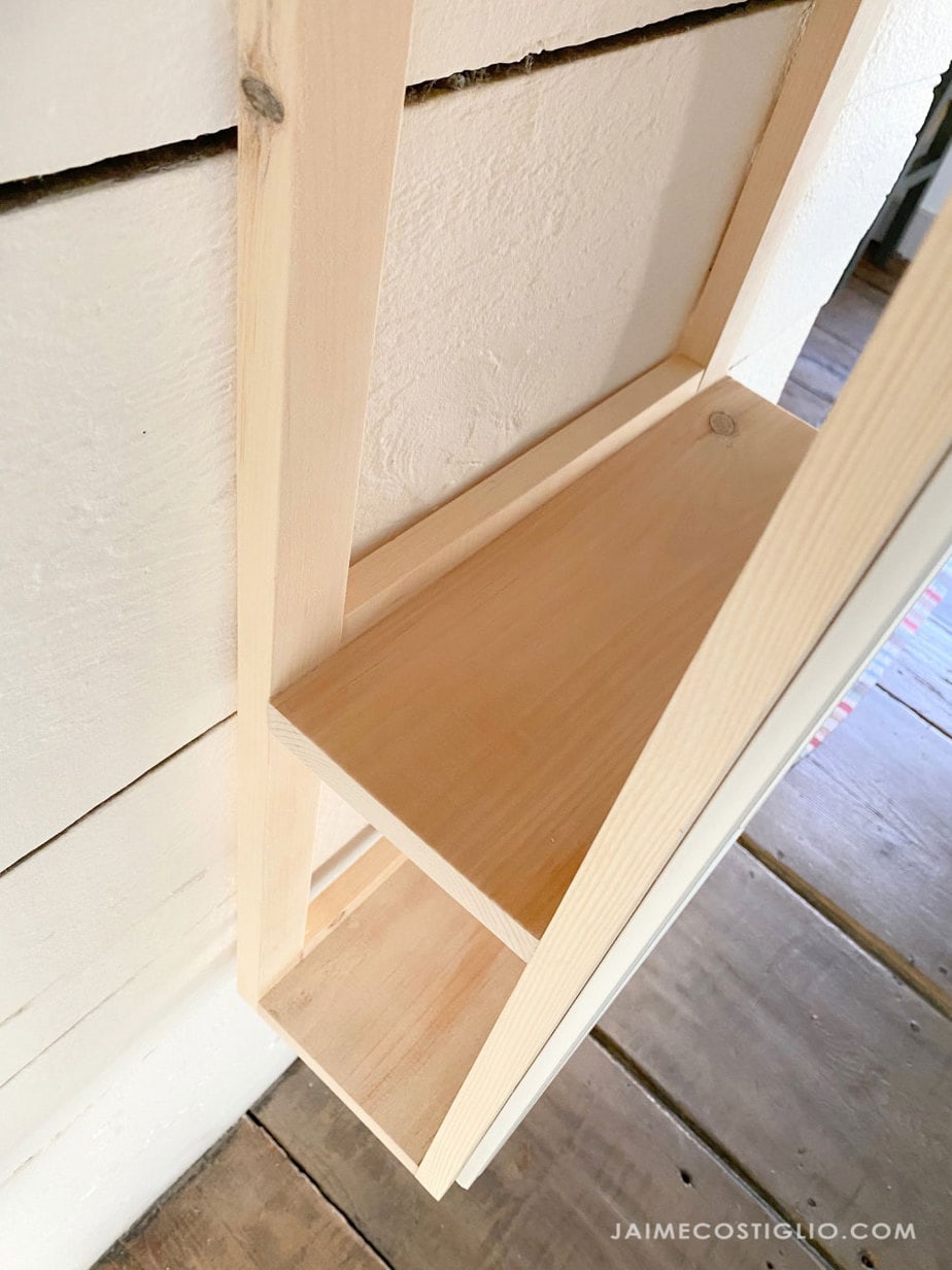 wall shelves with mirror