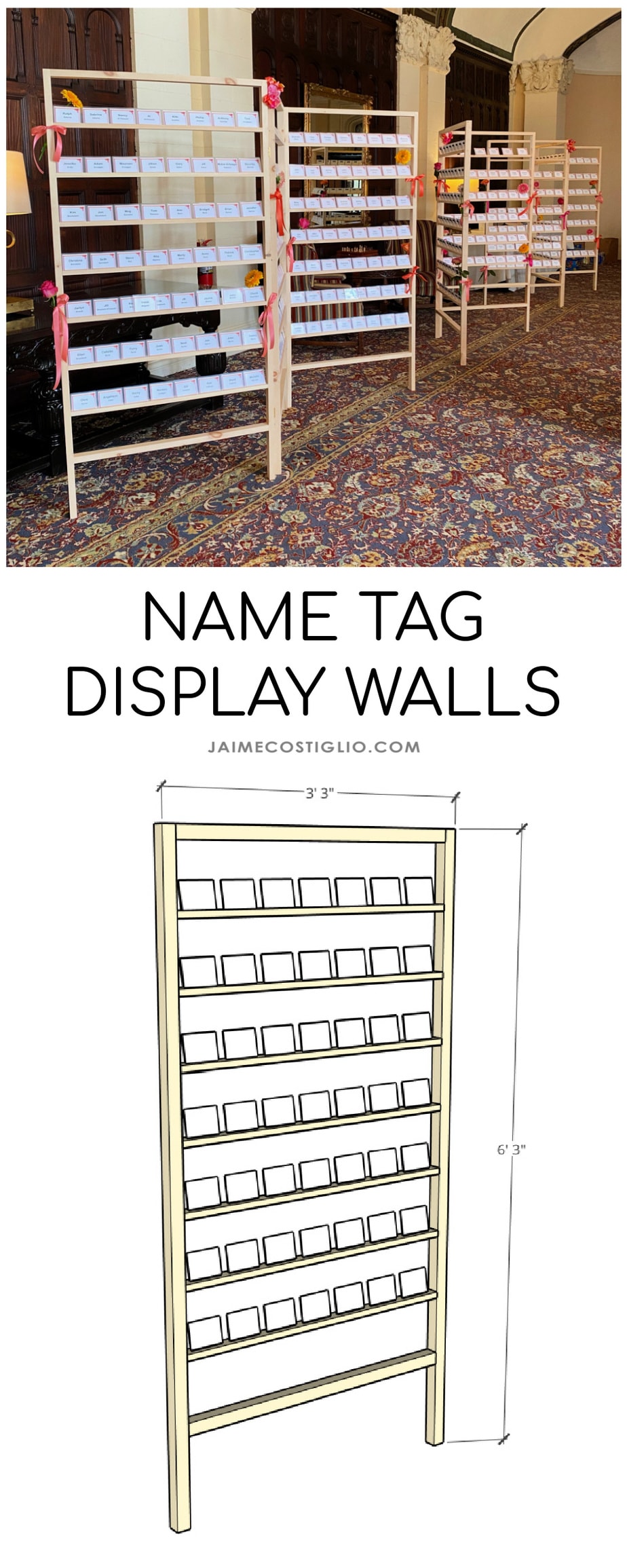 die name tag display walls