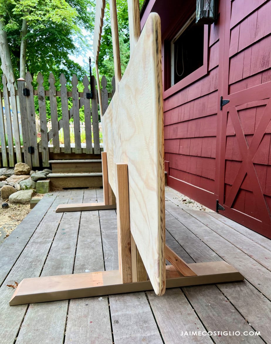 plywood in stand supports