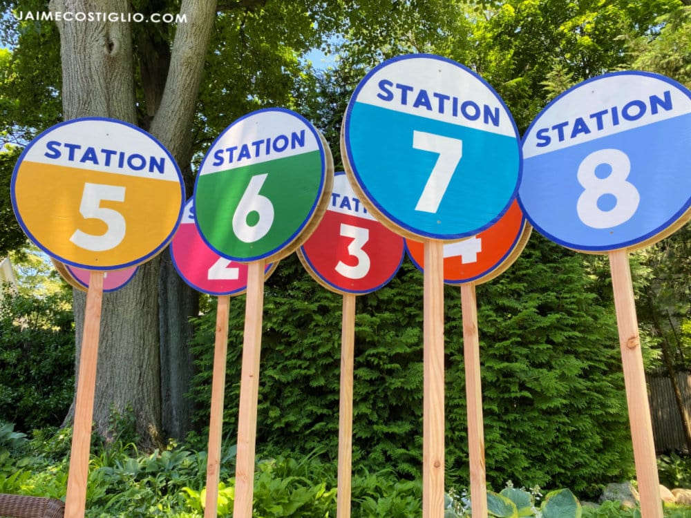 painted sign numbers